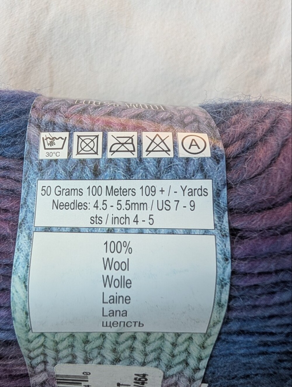 Universal Yarn Poems Wool Yarn Blue Purple Pink Colorway - 5 Skeins - Picture 4 of 9